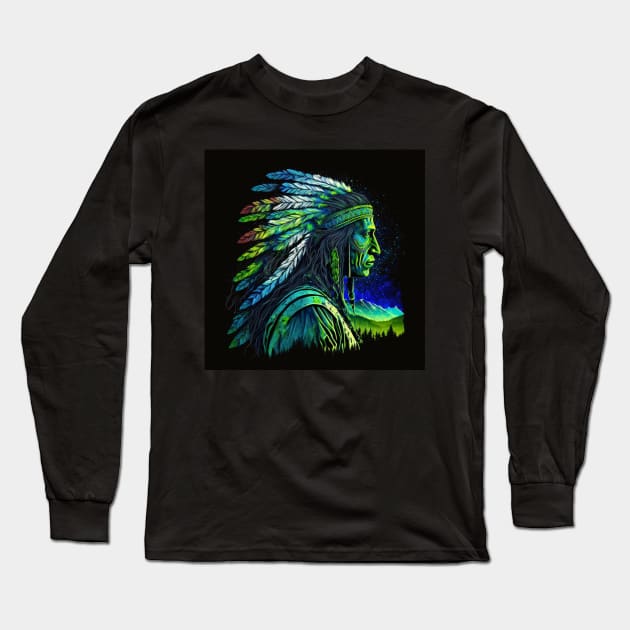 Indigenous man Long Sleeve T-Shirt by TrooperLX1177